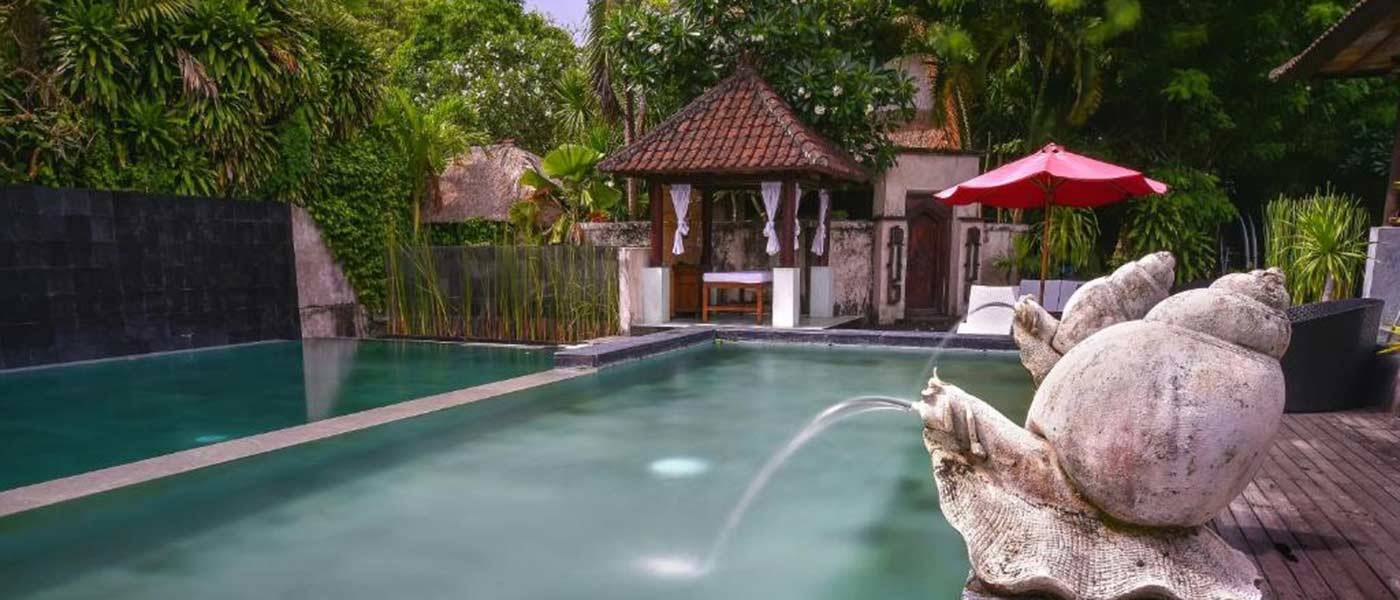 Stunning outdoor swimming pool in Villa Puri Ayu Bali Indonesia