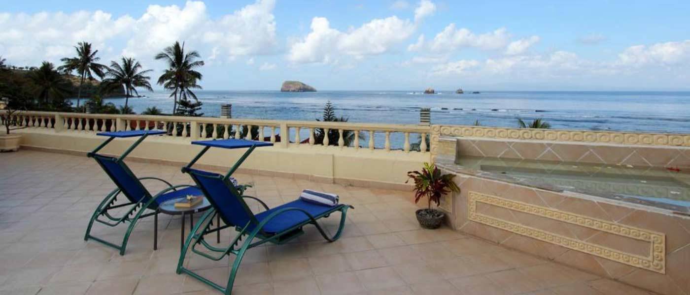 Amazing view from Seascape Beach Club in Bali Indonesia 