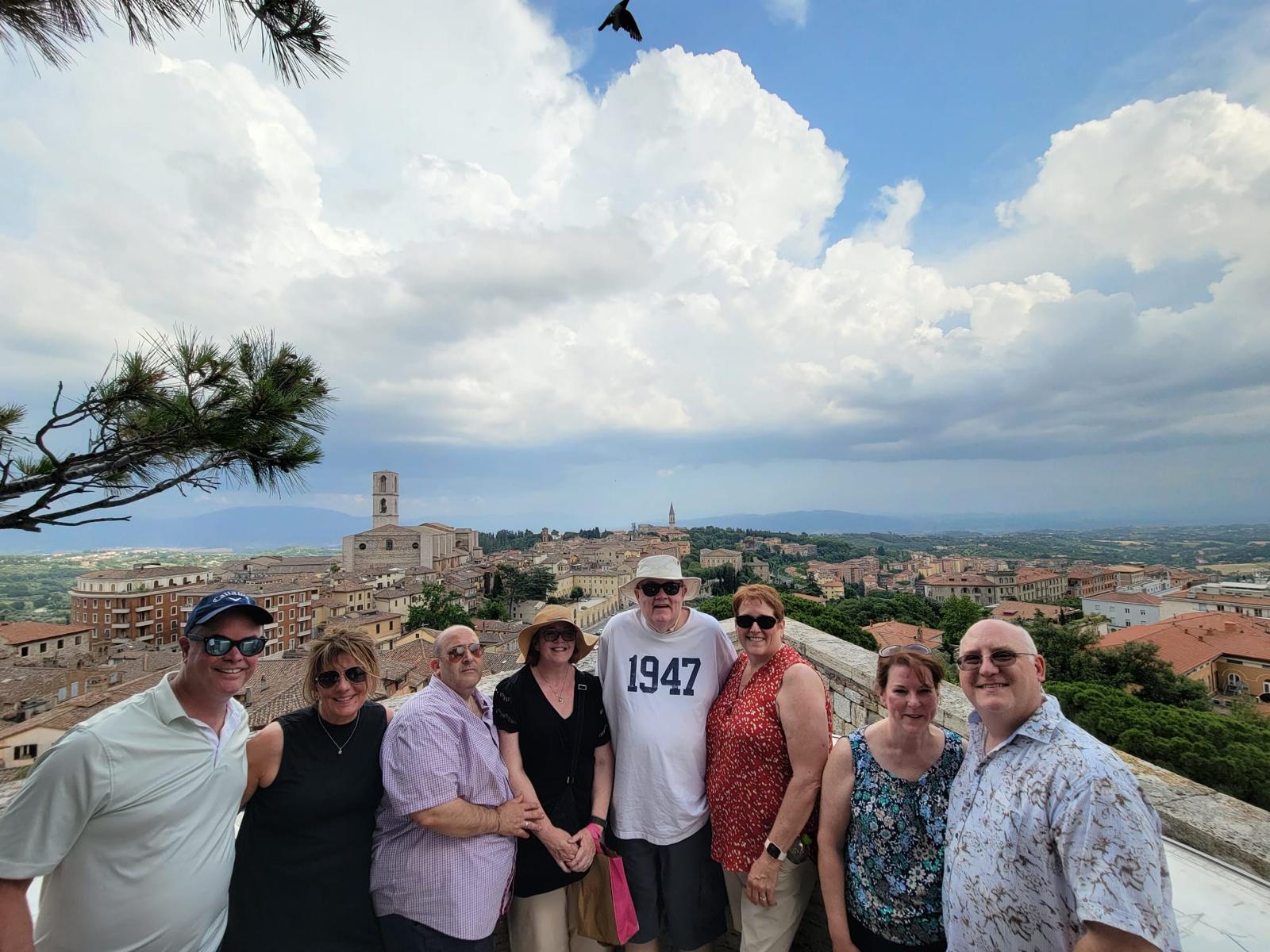 Scenic overview of an Italian group travel destination