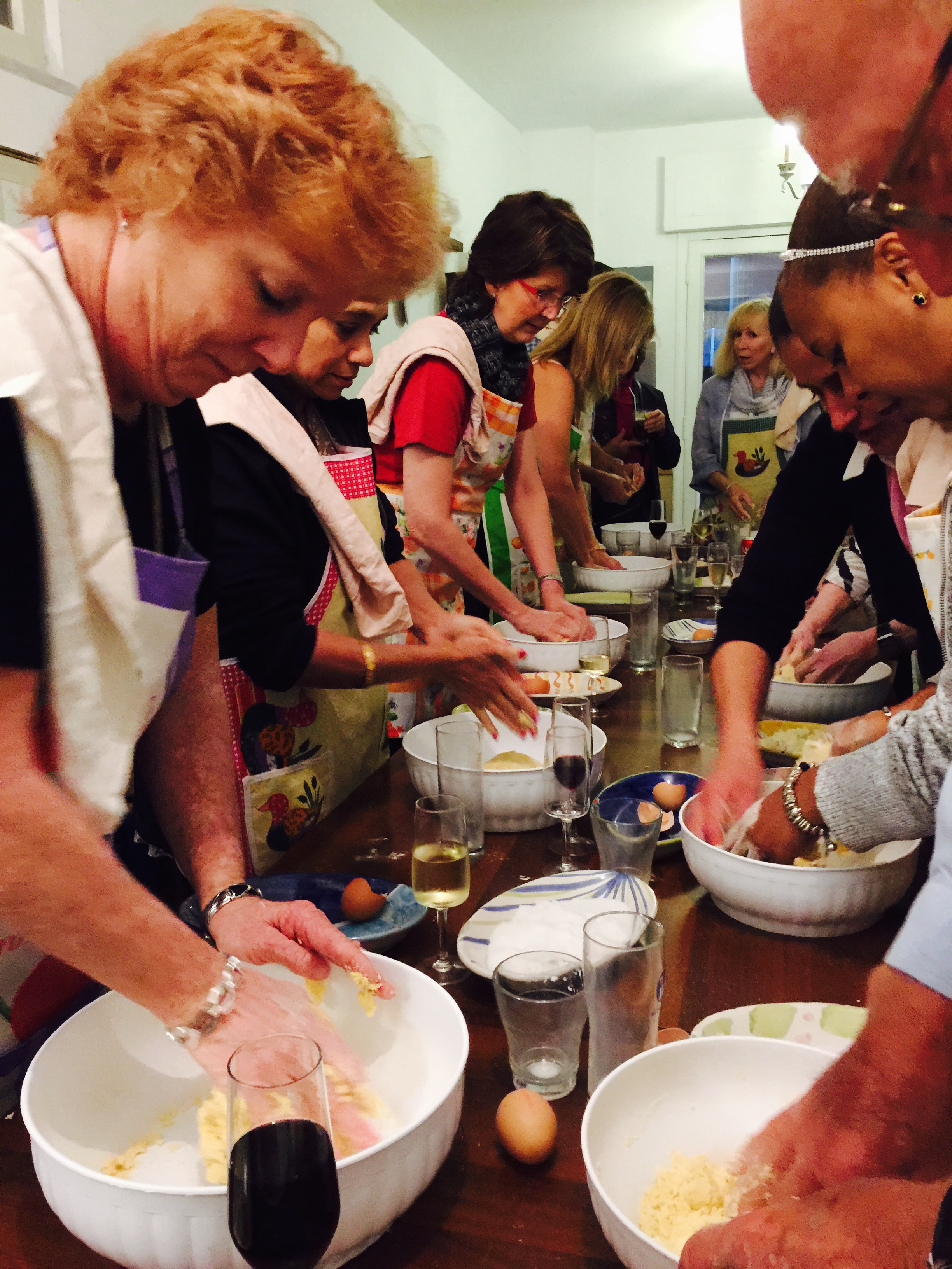 Group enjoying Italian coastal scenery