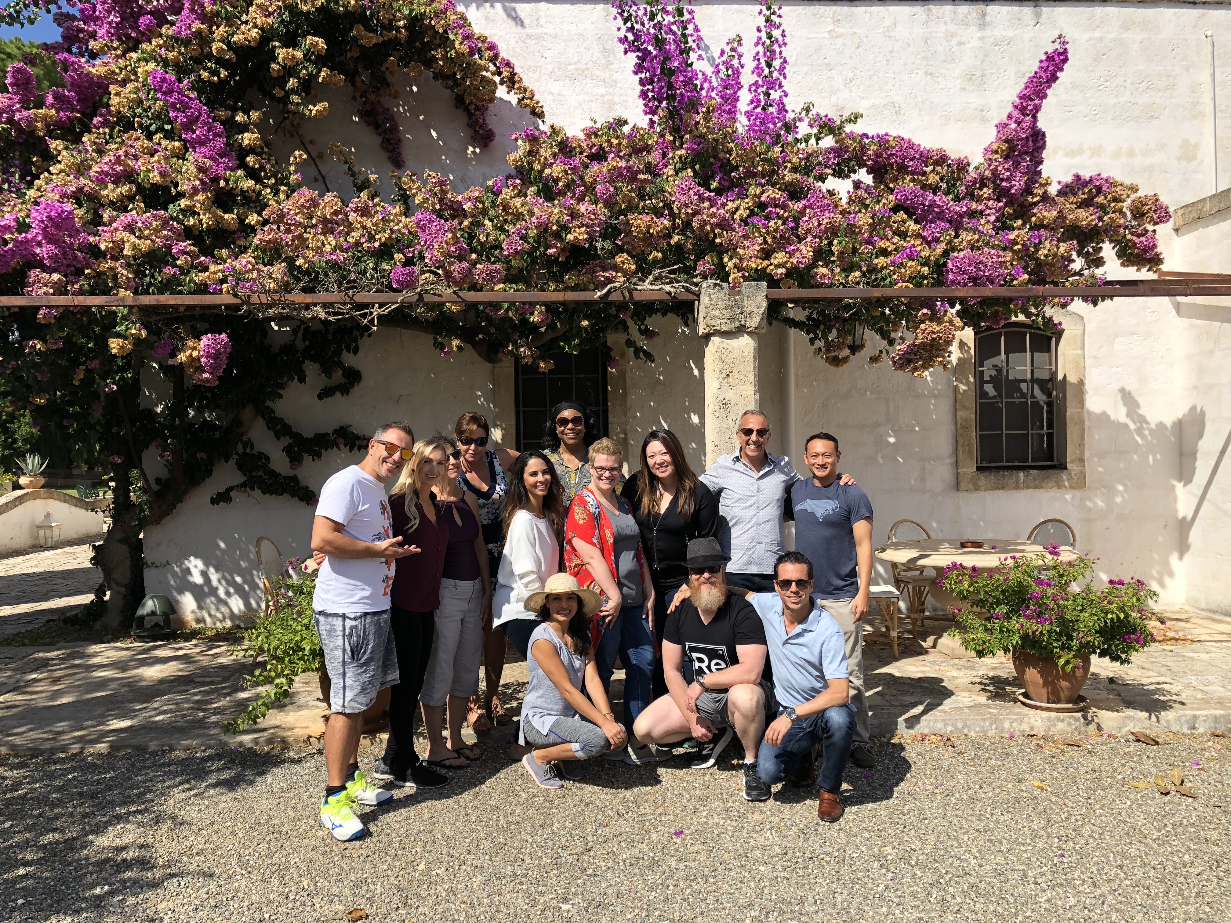 Group enjoying an Italian experience