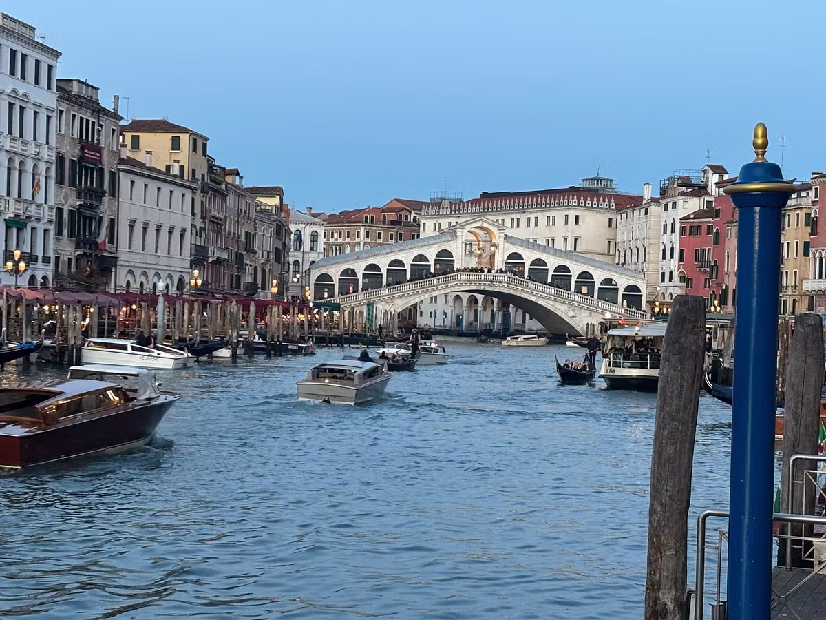 Group boat experience on Venice canals