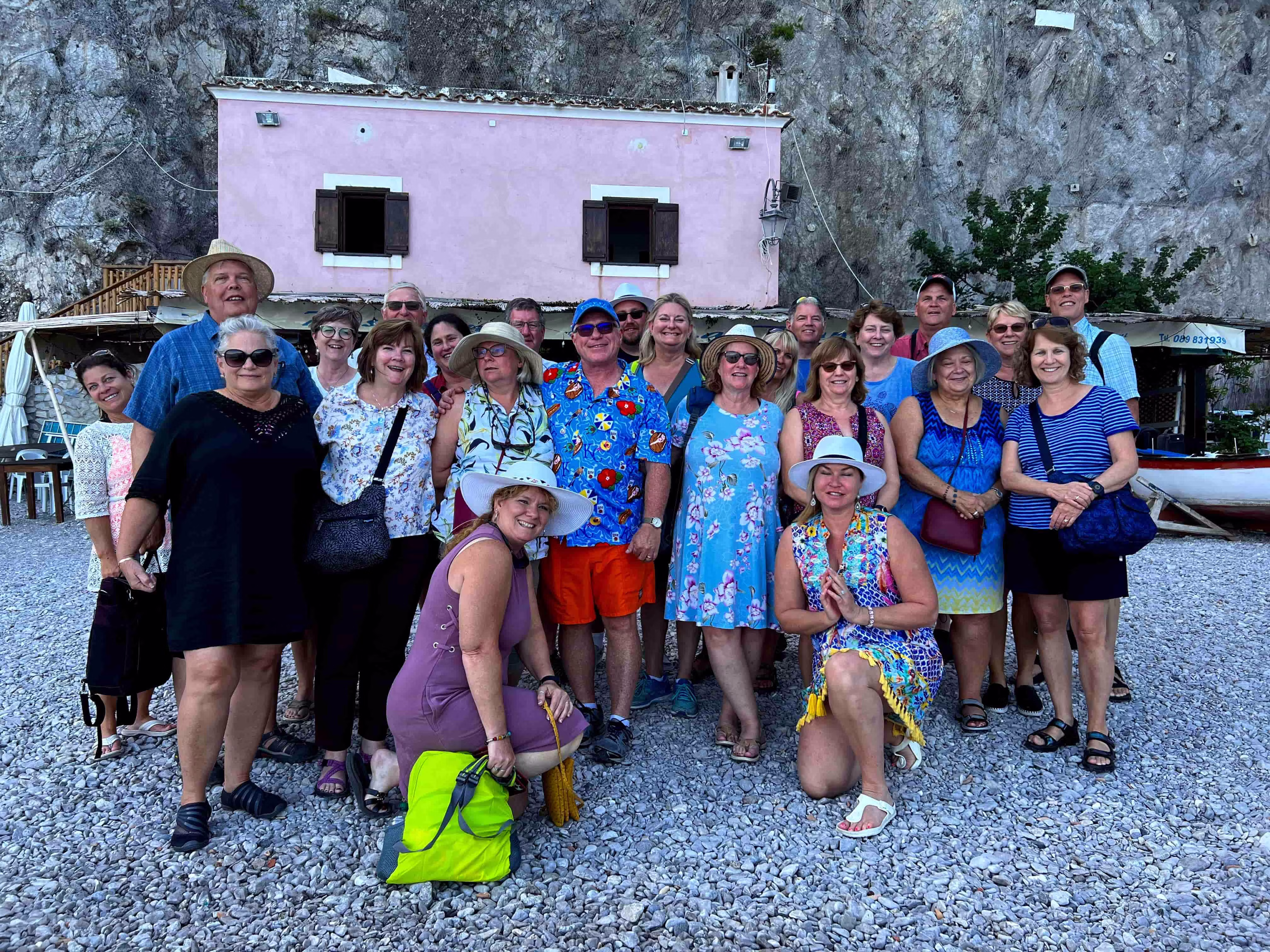 Group travel experience on the Italian coast