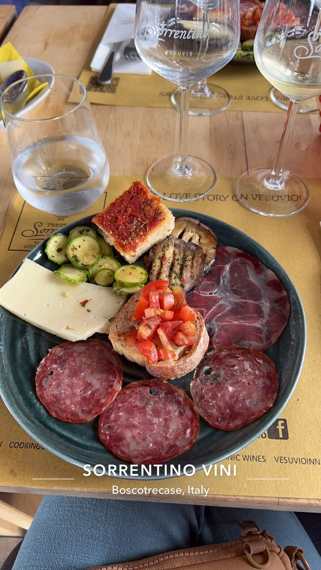 Italian local food tasting plate