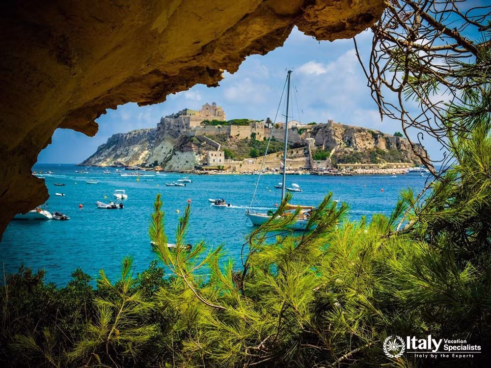 San Nicola Island Framed by Mediterranean Nature