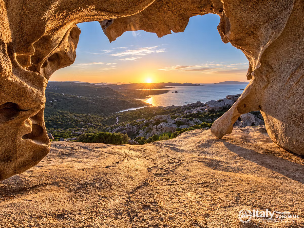 Sunset Through the Granite Caves of Sardegna – Nature’s Perfect Window