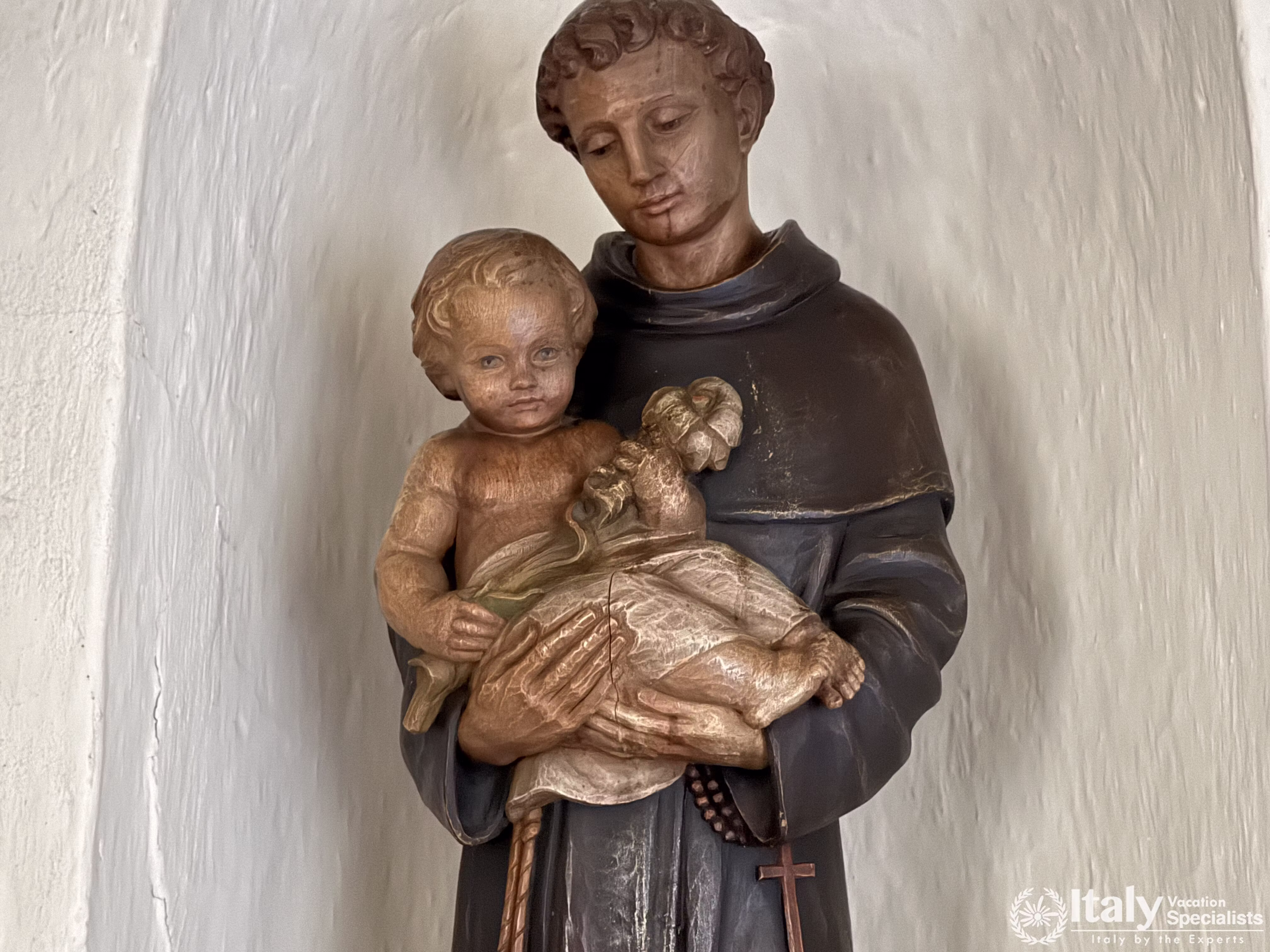 St. Francis with Baby inside La Verna