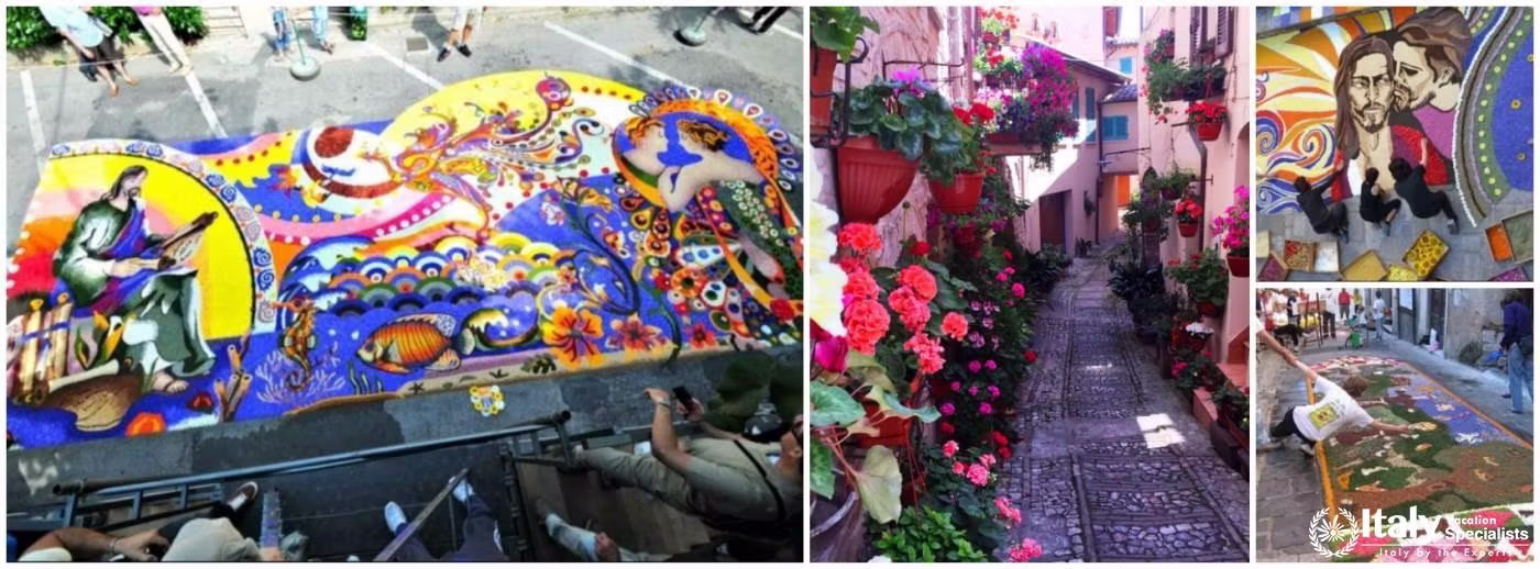 Mosaics Made of Flowers - Spello, Italy 