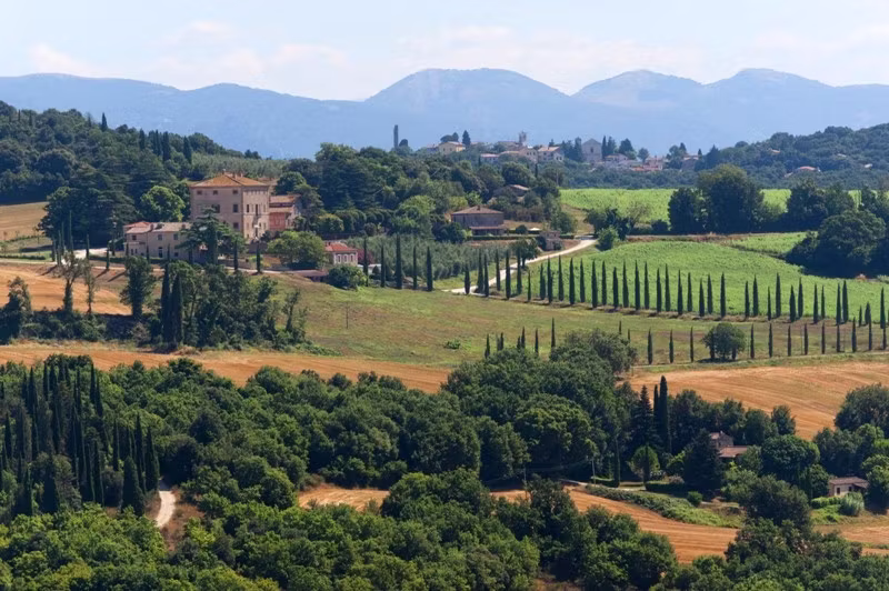Landscape near town of Amelia, Umbria