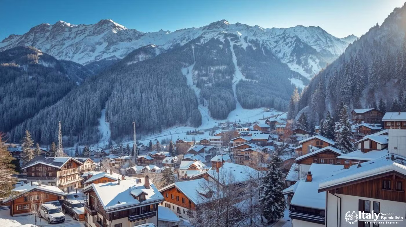 Bormio ski slopes in the Italian Alps