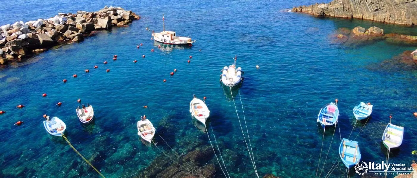 Boats in the Harbour Cinque Terre National Park - Italy 