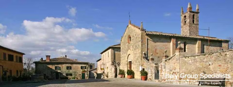 Town Centre of Monteriggioni, Tuscany, Italy 