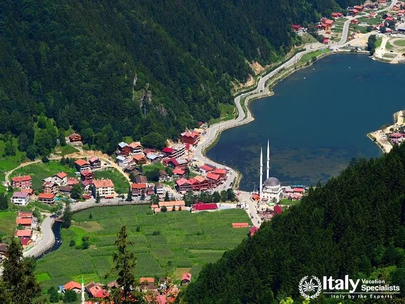 Long Lake (Uzungol) in Trabzon,Turkey