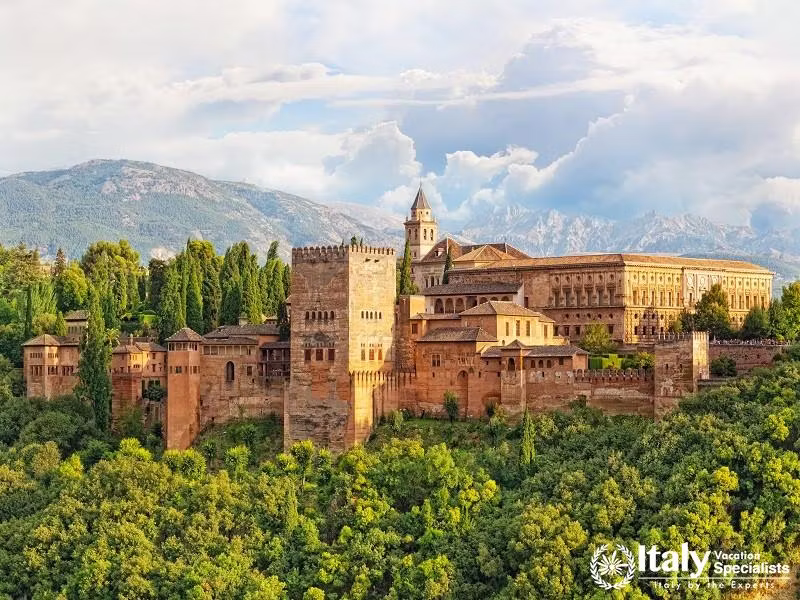 Ancient Arabic Fortress of Alhambra, Granada, Spain