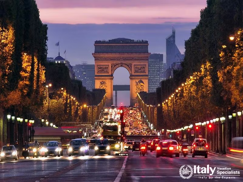 Paris, Champs-Elysees at Night
