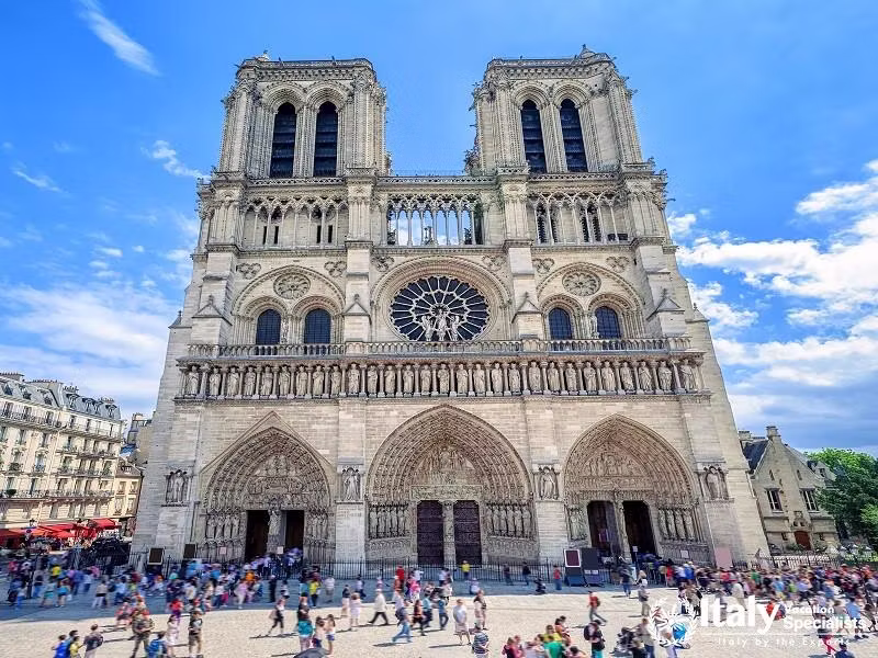 Gothic Catholic Cathedral Notre-Dame de Paris, France