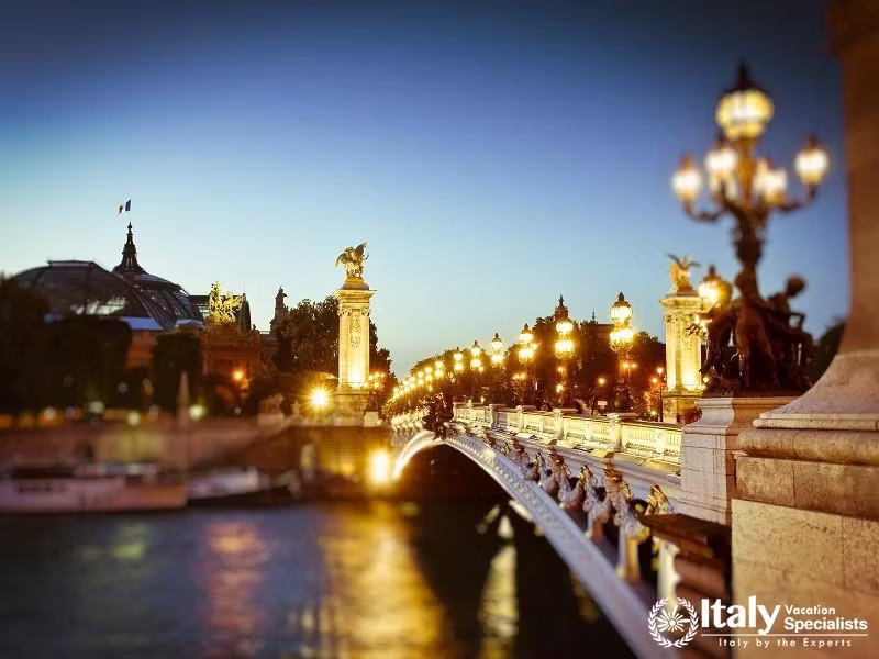 Stunning Pont Alexandre III Bridge (1896) Spanning the River Seine