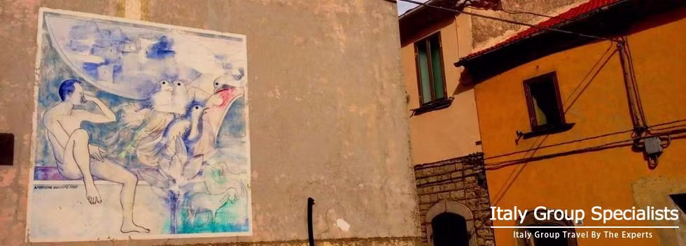 Town centre of Pietrabbondante, Molise region in Southern Italy 