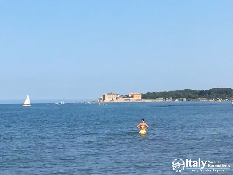 View Towards Santa Severa Lazio Region Italy 