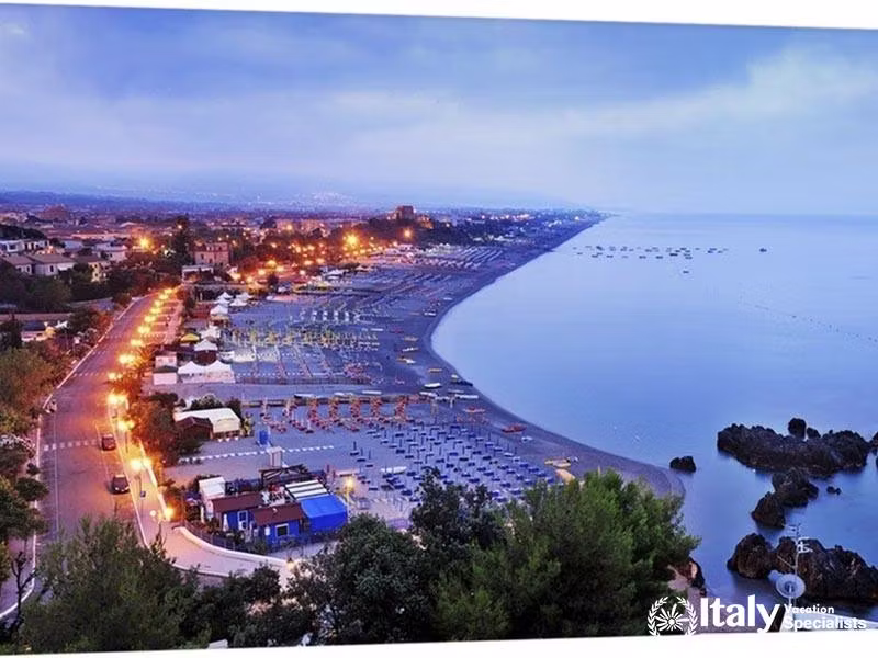 Evening view of Cedri Riviera Calabria  Italy