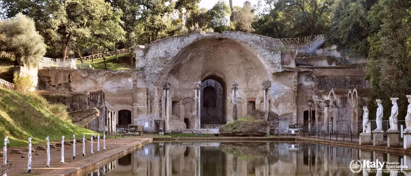 Entrance to Hadrian's Villa at the Villa Adriana Tivoli 