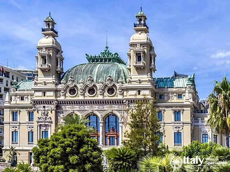 The Monte Carlo Opera House is found on the Place du Casino