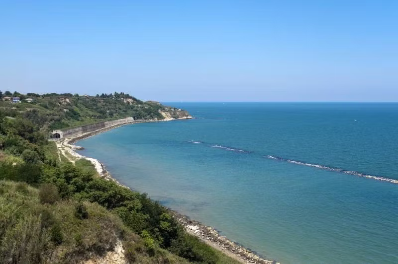 Ortona (Chieti, Abruzzi, Italy), the coast of Adriatic sea