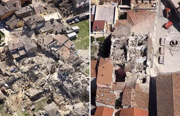 Ruins of LAquila after the earthquake 