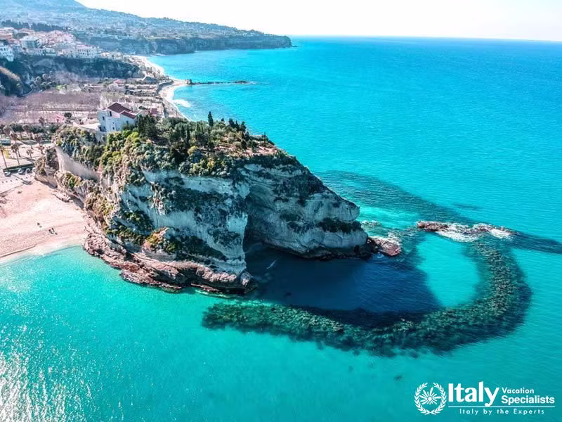 Sanctuary of Santa Maria dellIsola symbol of the city of Tropea (Vibo Valentia, Calabria)