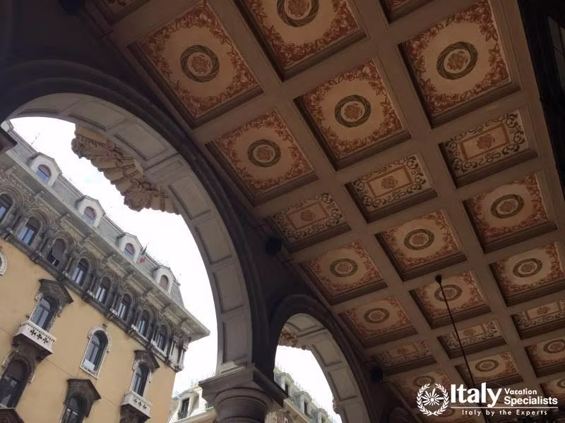 Galleries - Ceiling Details Along the XX- September shopping Boulevard, Genoa, Italy 