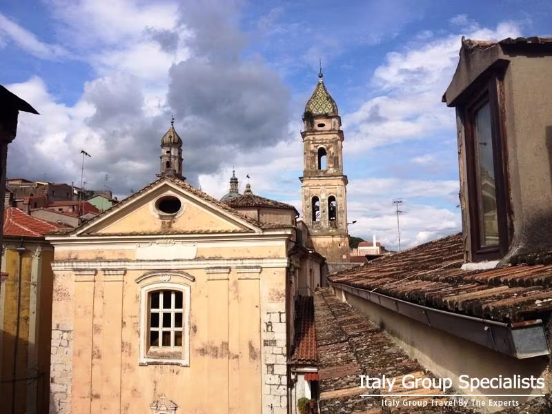 Town centre of Venafro as seen from the Dimora Del Prete in the town centre of Venafo 