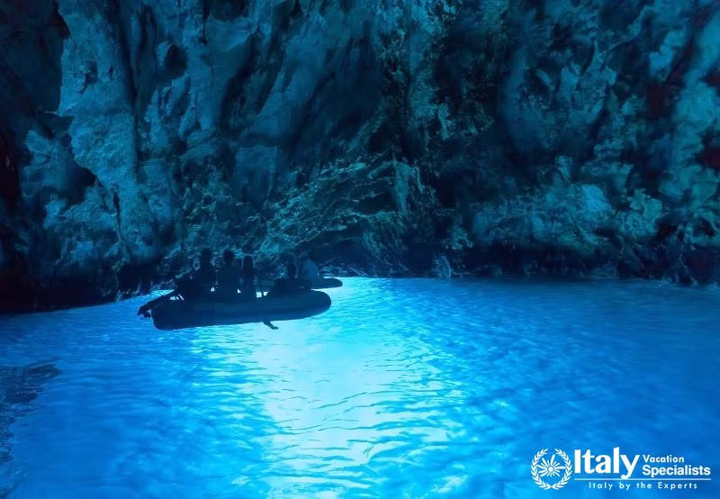 Inside the Magical Blue Cave, Bisevo, Croatia 