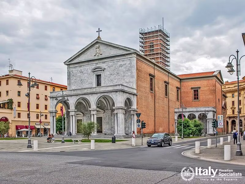 LIVORNO, ITALY  SEPTEMBER 13, 2018 Photo of Cathedral