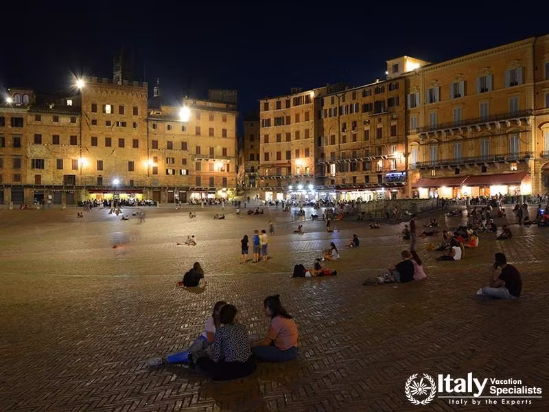 Historic marketplace in Siena, Tuscany, Italy, 07-10-2018