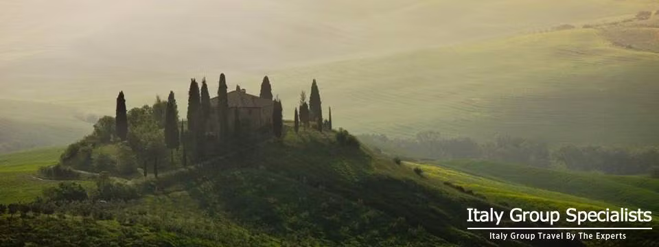 Houses in the Val D'Orcia region of Tuscany 