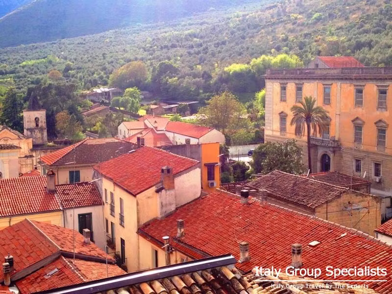Town centre of Venafro as seen from the Dimora Del Prete in the town centre of Venafo 