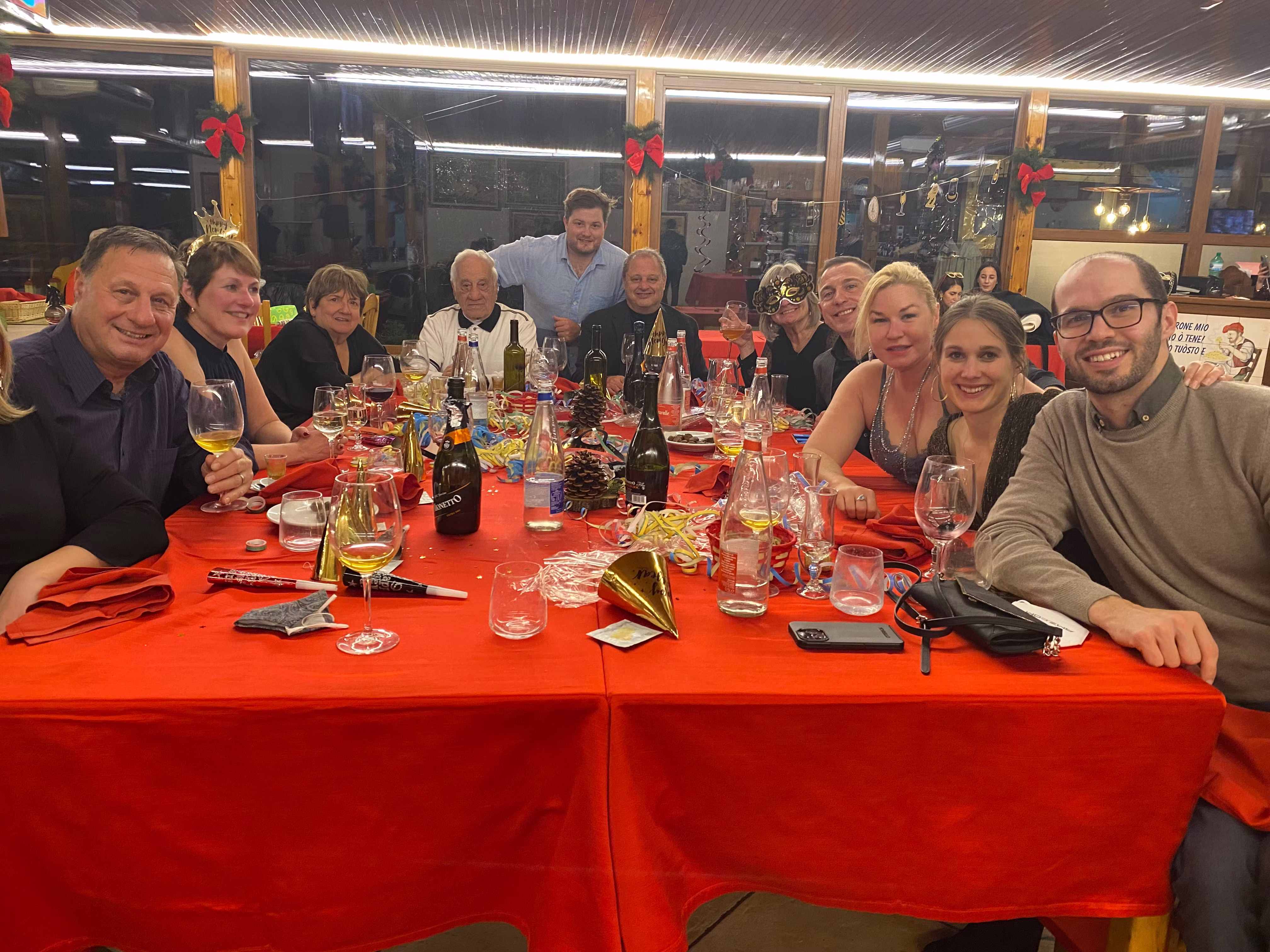 Group celebration dinner — Italy