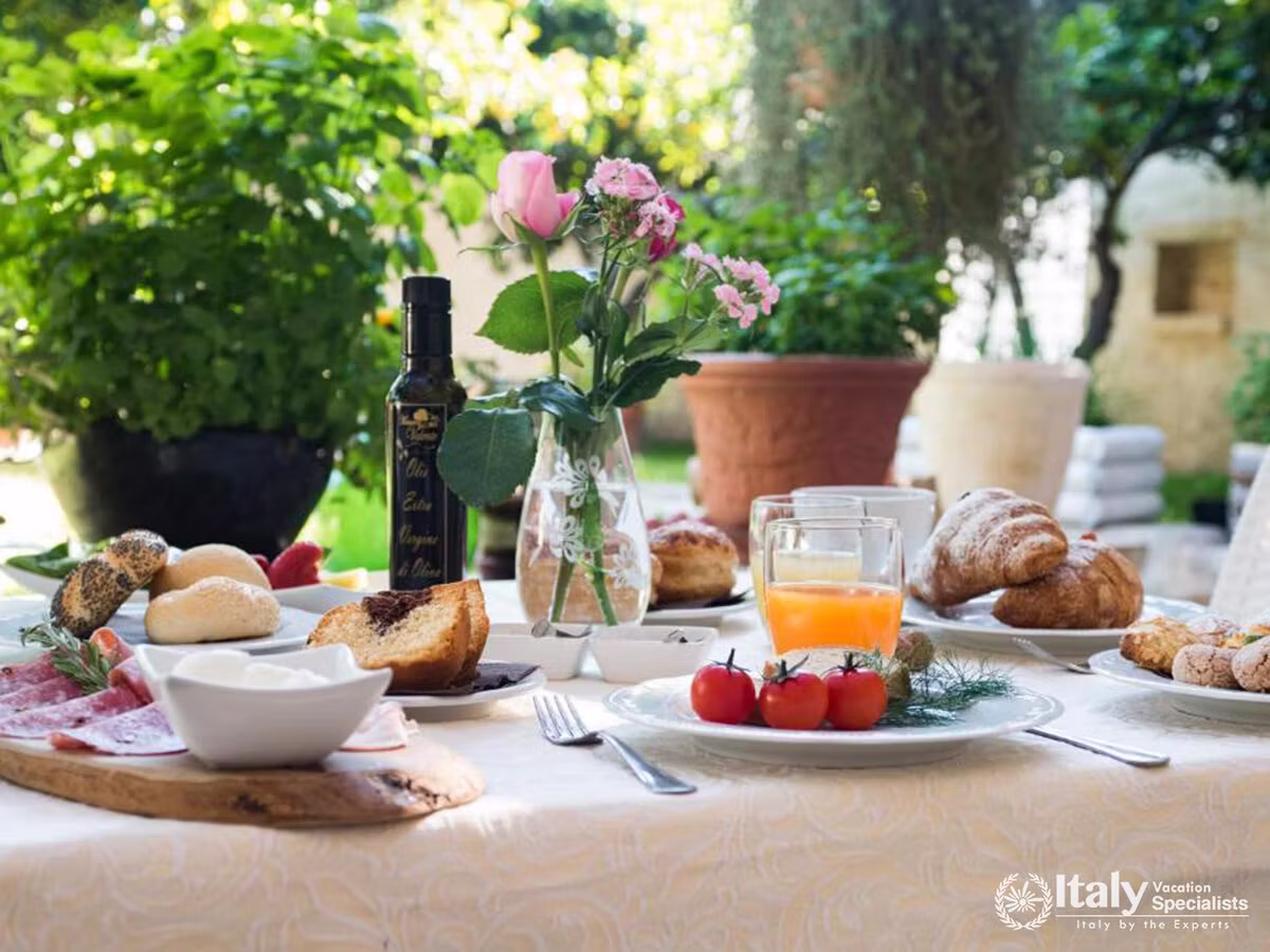 Traditional Apulian Breakfast Served in the Garden