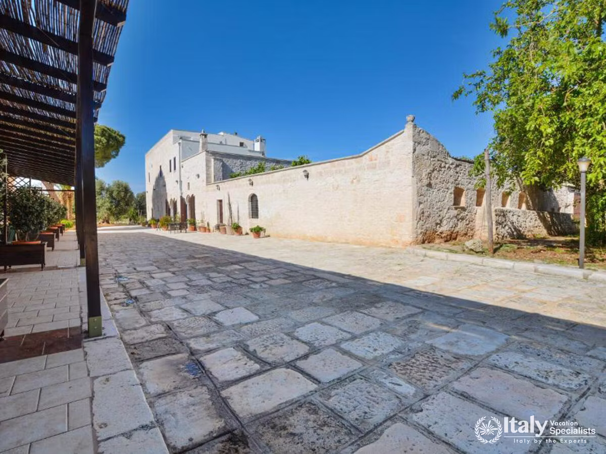 Historic Masseria Courtyard and Stone Estate Views
