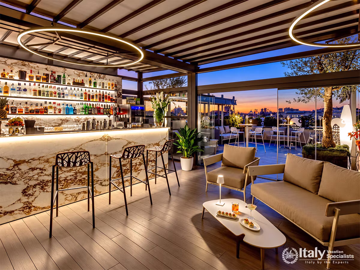 Rooftop Bar at Sunset