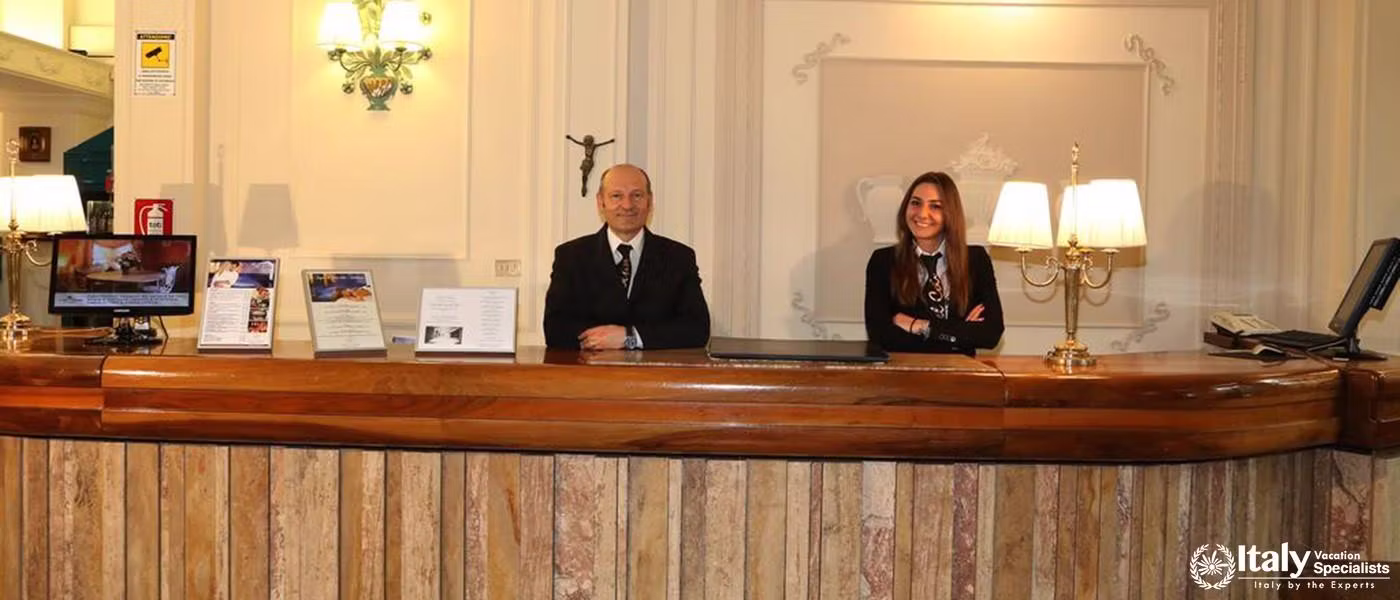 Friendly behavior of staff in Hotel Columbia