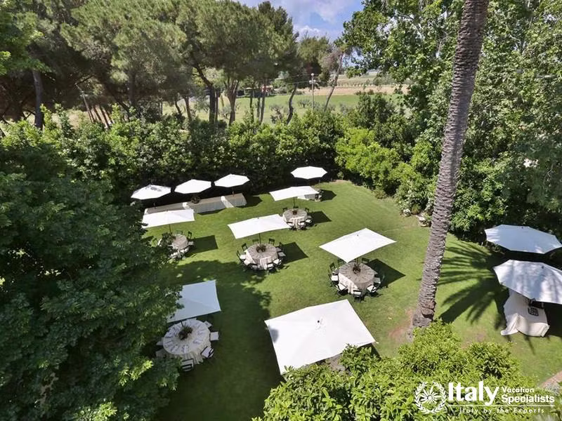Outdoor sitting area in Hotel Tenuta La Parrina 