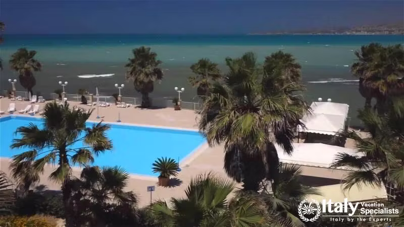 Swimming pool view of the Hotel Dioscuri Bay Palace