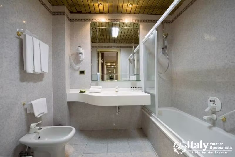 Excellent bathroom of Terme Salus Hotel