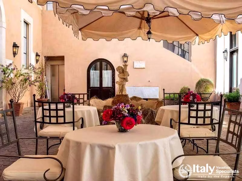 Peaceful Area of Courtyard Donna Cavelli