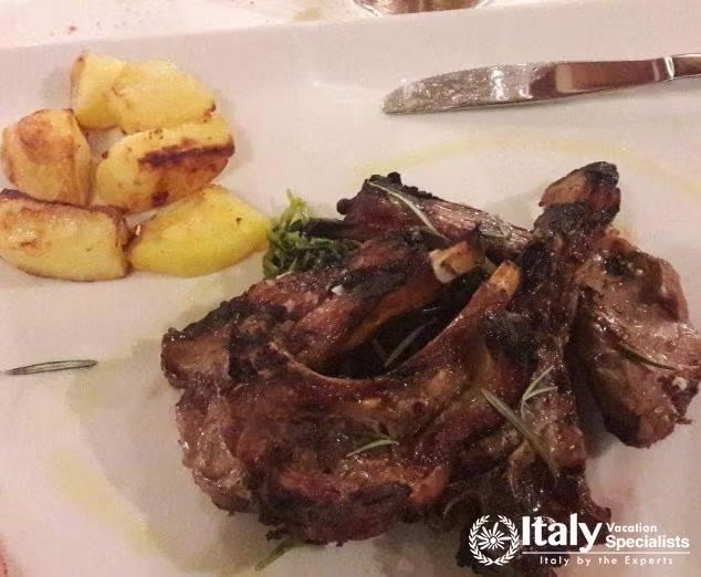 Delicious dishes in ristorant esibilla