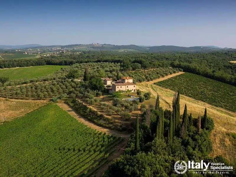 The Castello di Bossi is located in the commune of Castelnuovo Berardenga