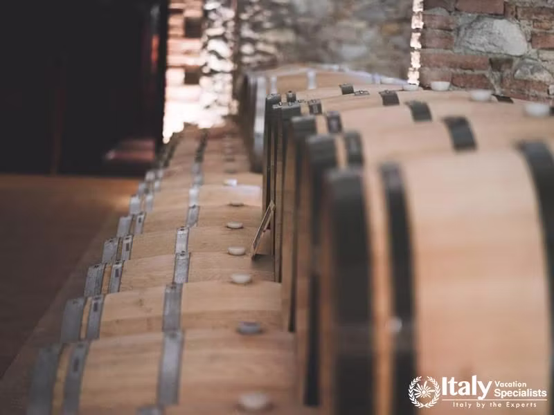 Wine cask in Borgo San Felice Hotel