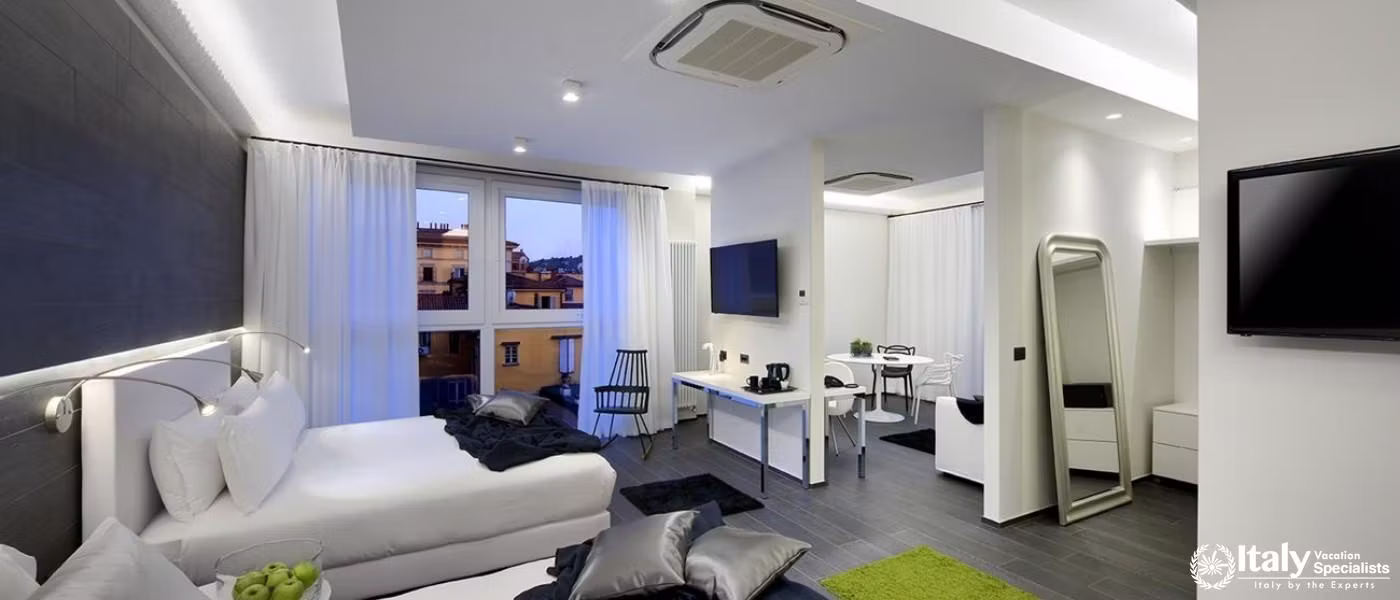 Relax in stylish rooms with modern amenities and cityscape views.