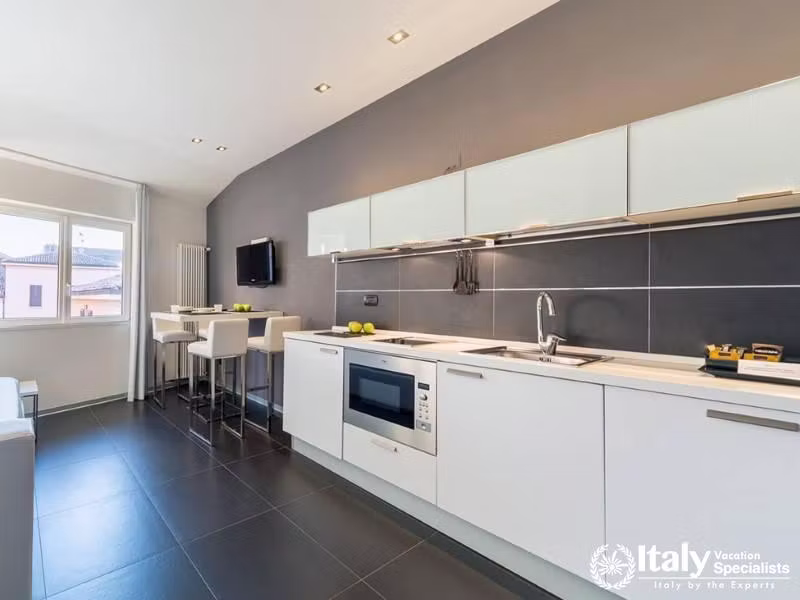 Experience convenience and style in our elegantly designed kitchenette.